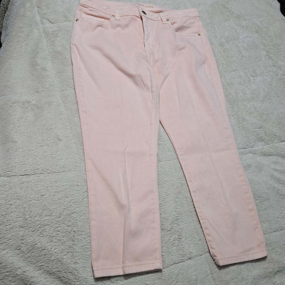 Michael Kors Cropped Skinny Jeans MK Izzy Pastel Size 10